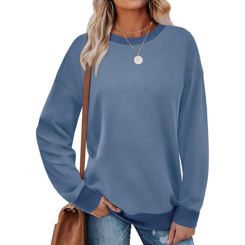 Stella Crew Neck Tunic Contrast Color Sweater