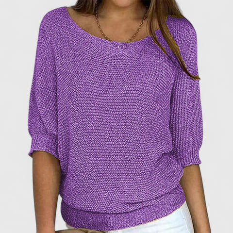 Lilibeth Soft-Drape Batwing Sweater