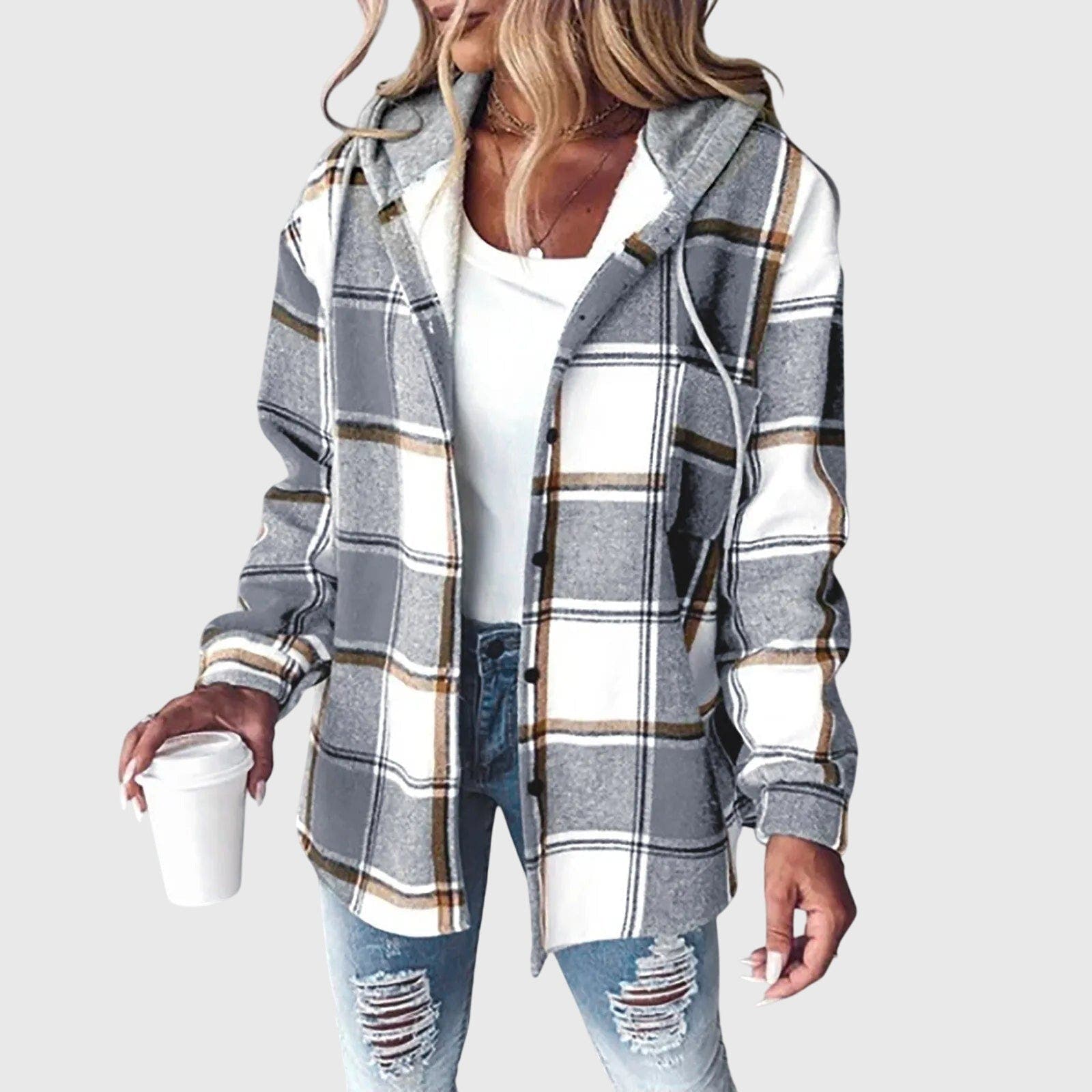 Aiden | Women's mesh jacket with button placket