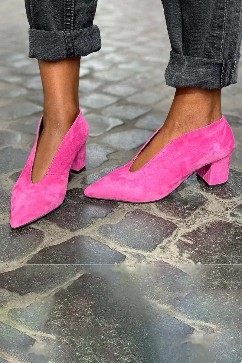 ELEGANT BLOCK HEEL PUMPS
