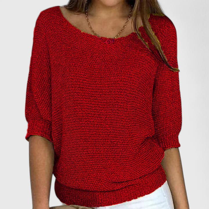 Lilibeth Soft-Drape Batwing Sweater