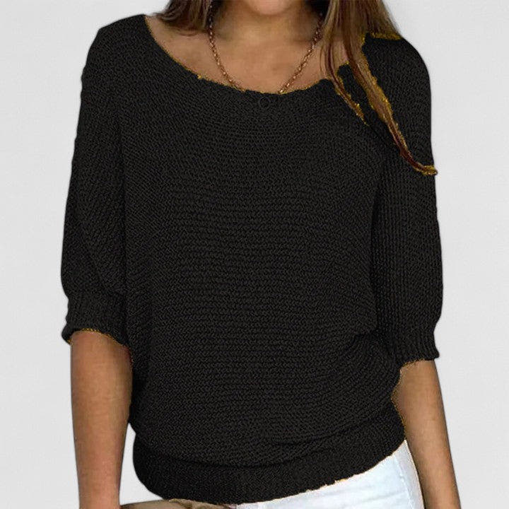 Lilibeth Soft-Drape Batwing Sweater