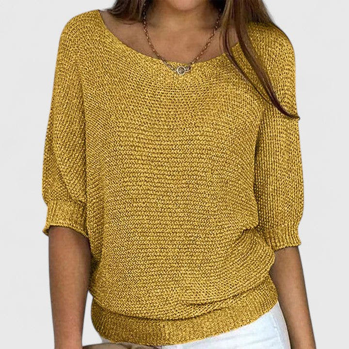Lilibeth Soft-Drape Batwing Sweater