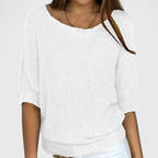 Lilibeth Soft-Drape Batwing Sweater