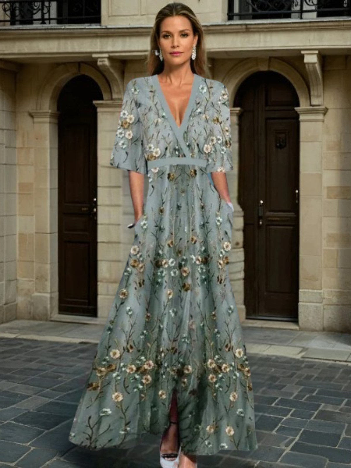 Adina Elegant Belted Boho Dress