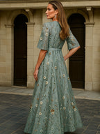 Adina Elegant Belted Boho Dress