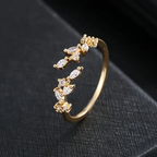 Phoebe | Gold Zirconia Ring for Women for Dazzling Radiant Glow