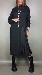 Arlette Layered-Elegance Flowing Sweater Dress