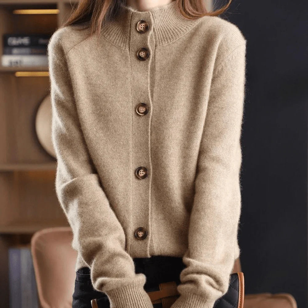 Aimee | Knit Cardigan for Women with Vintage Collar