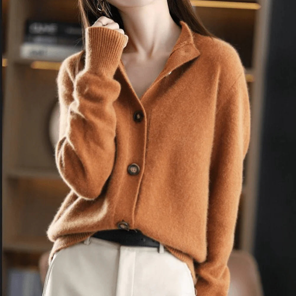 Aimee | Knit Cardigan for Women with Vintage Collar