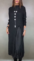 Arlette Layered-Elegance Flowing Sweater Dress