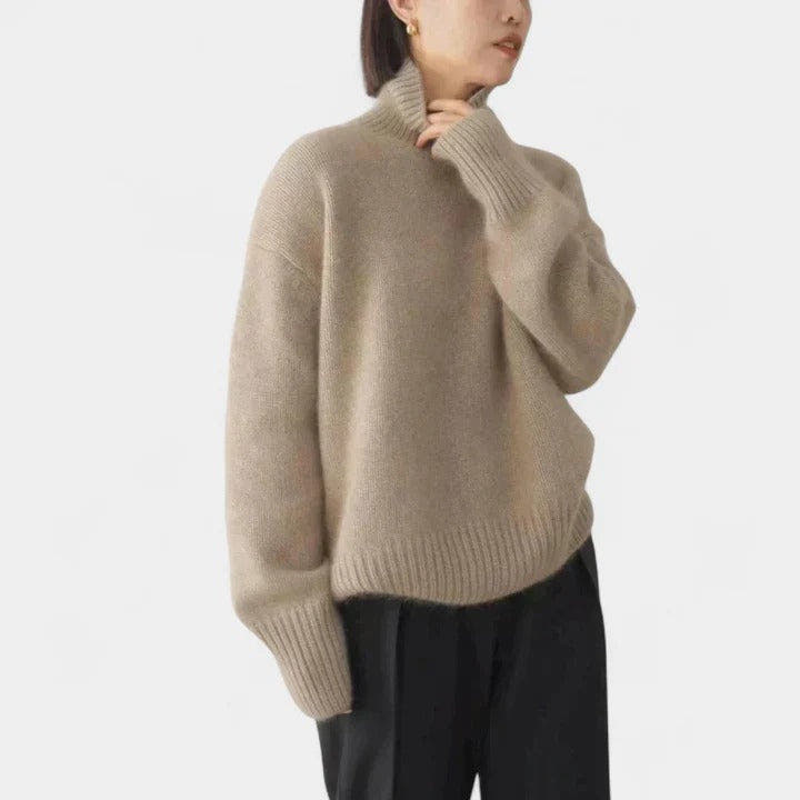 Maya Sweater Soft Knit Oversized Turtleneck