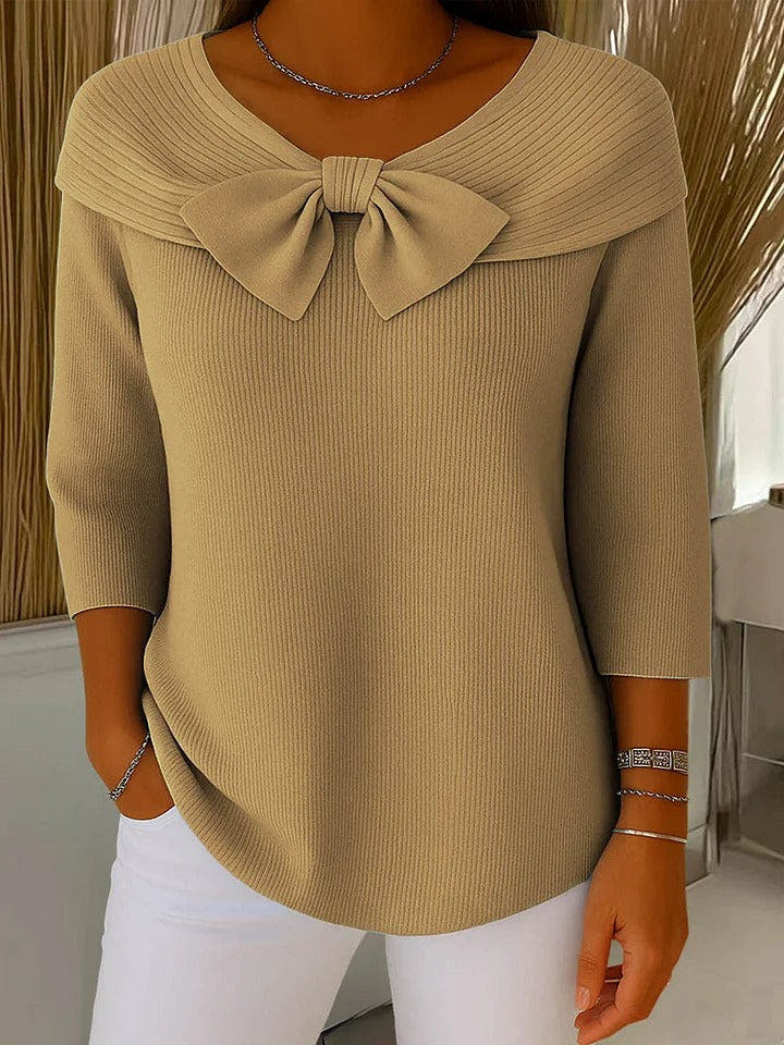Sloane Soft Knit Bow Detail Sweater