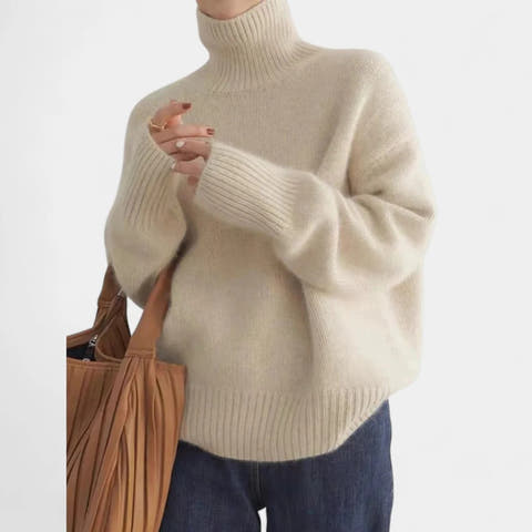 Maya Sweater Soft Knit Oversized Turtleneck
