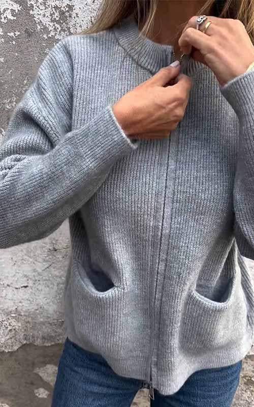 Marcia™ - Cozy Zip-Up Sweater
