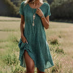 Women's Elegant Floral Midi Dress for Effortless Trendy Style