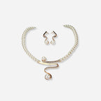 Sasha | Pearl Necklace + Earrings for Women for Modern Elegant Style