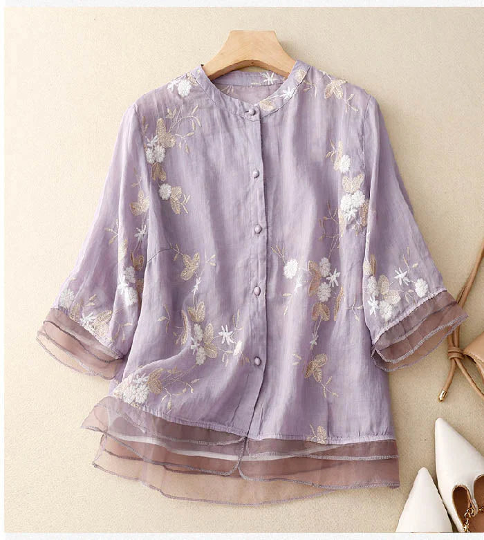 Amara | Embroidered Blouse for Women with Timeless Elegance