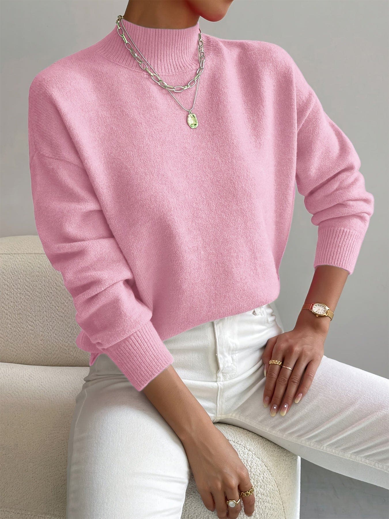 Zen Mock Turtleneck Knitted Sweater