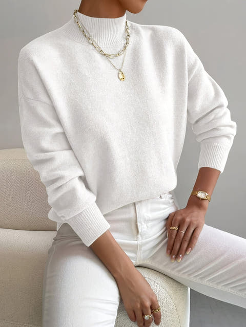 Zen Mock Turtleneck Knitted Sweater