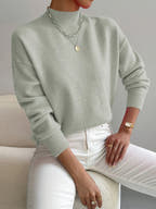 Zen Mock Turtleneck Knitted Sweater