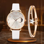 Megan | Moon-Inspired Watch and Bracelet Set for Women for Glamour and Elegance