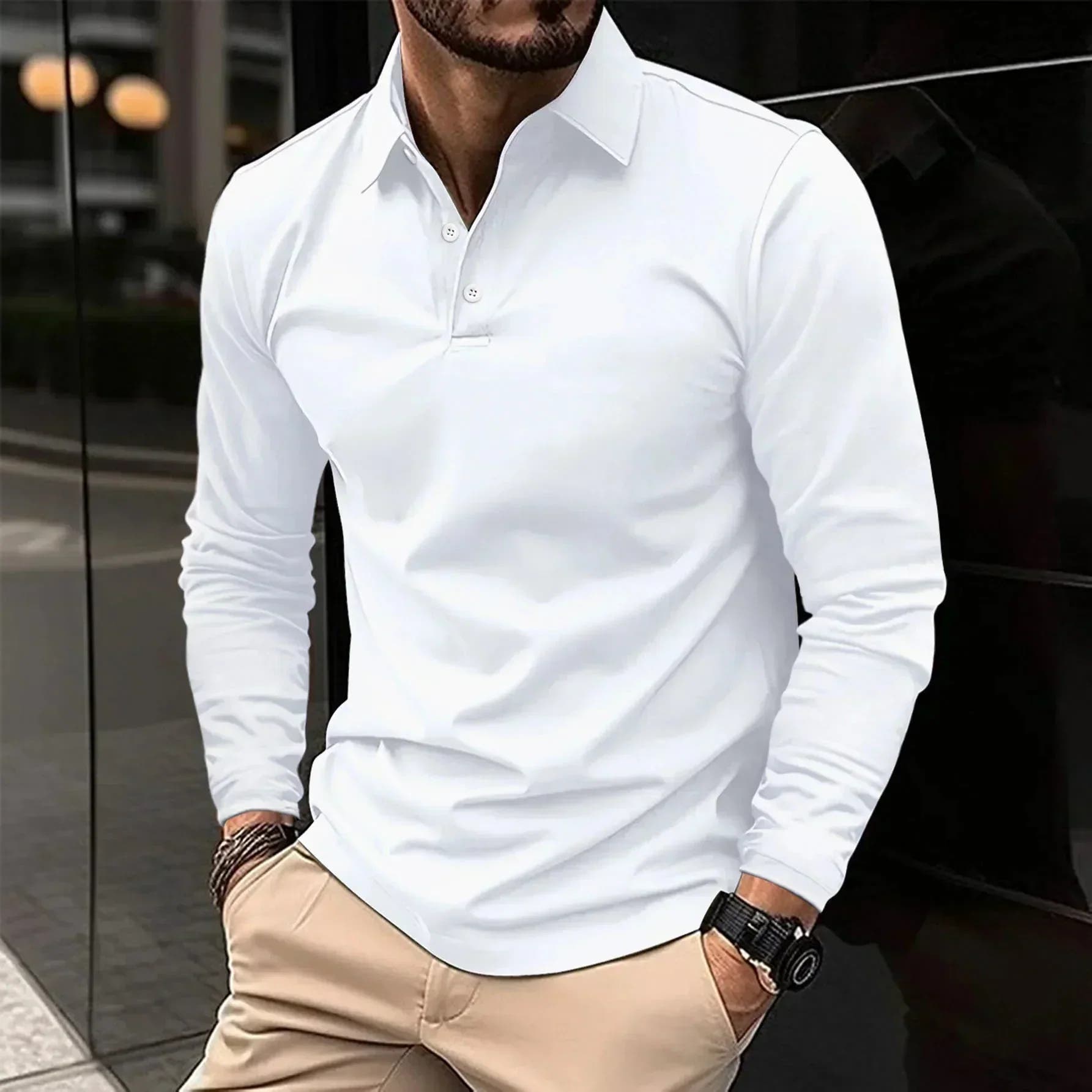 Friedrich - Casual Long Sleeve Polo Shirt