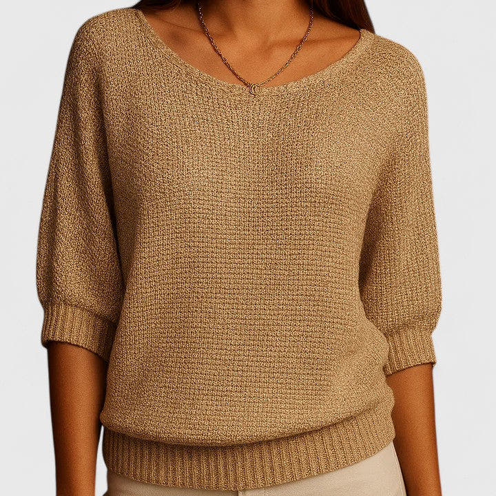 Lilibeth Soft-Drape Batwing Sweater