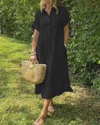 Selina | Midi Dress for Women with Coastal Stripes