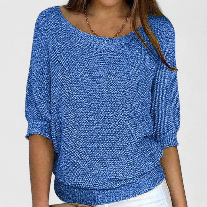 Lilibeth Soft-Drape Batwing Sweater