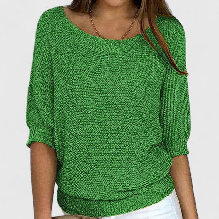 Lilibeth Soft-Drape Batwing Sweater