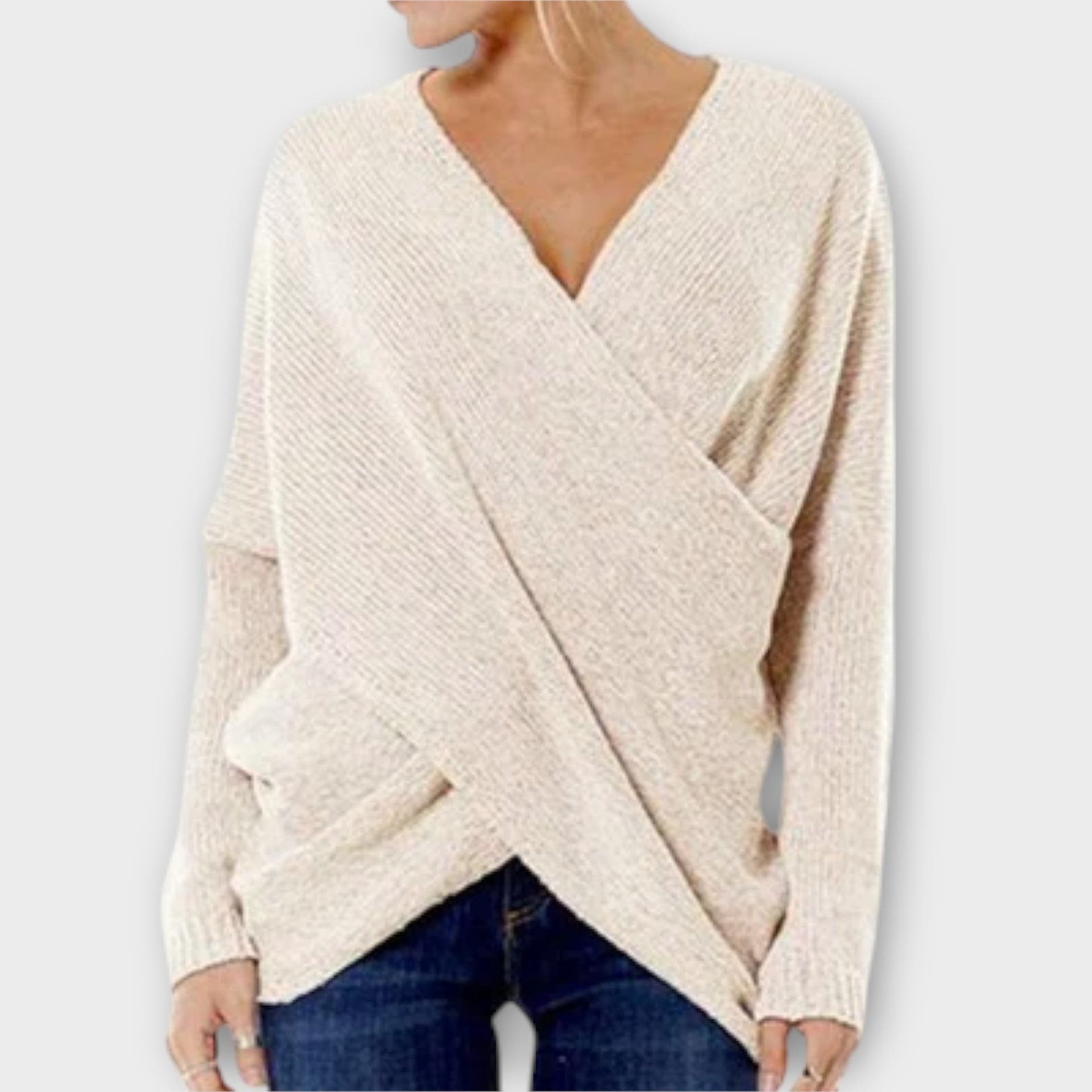 Morgan Sweater with Soft Cotton Blend and V-Neck