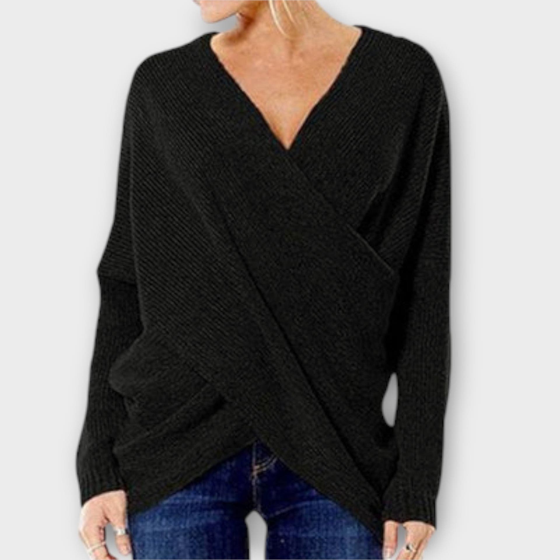 Morgan Sweater with Soft Cotton Blend and V-Neck