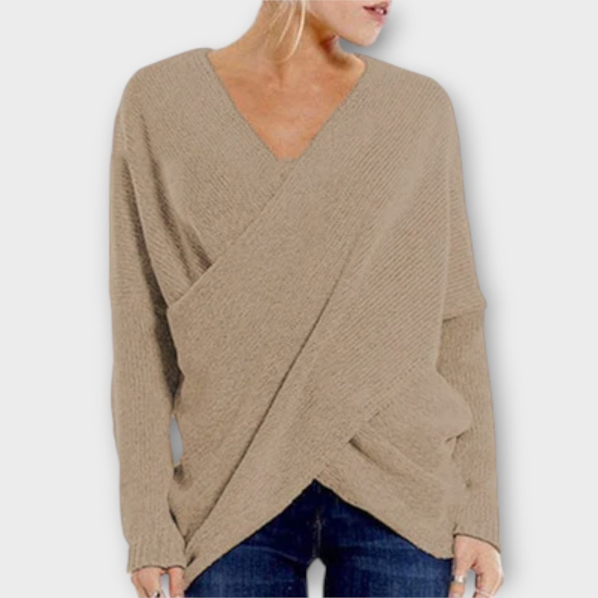 Morgan Sweater with Soft Cotton Blend and V-Neck