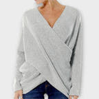 Morgan Sweater with Soft Cotton Blend and V-Neck