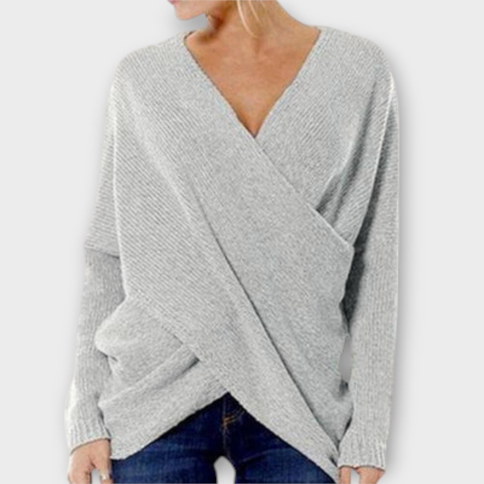 Morgan Sweater with Soft Cotton Blend and V-Neck