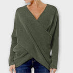 Morgan Sweater with Soft Cotton Blend and V-Neck