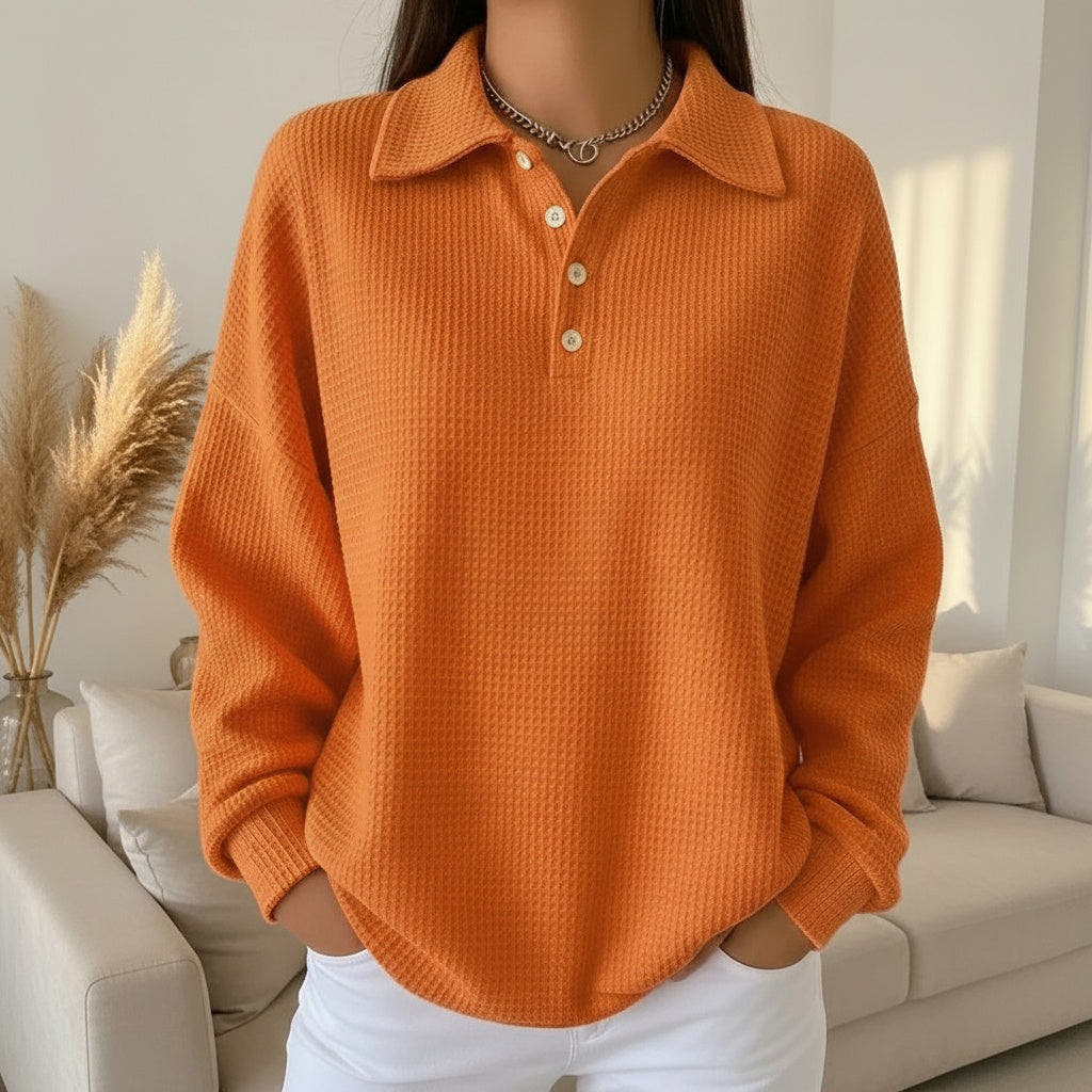 Hazel Soft-Stretch Classic Polo Sweater